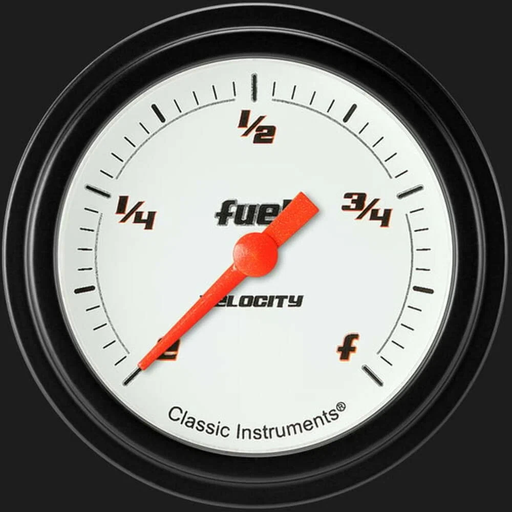 Velocity White 2 5_8_ Fuel Gauge VS309WBLF